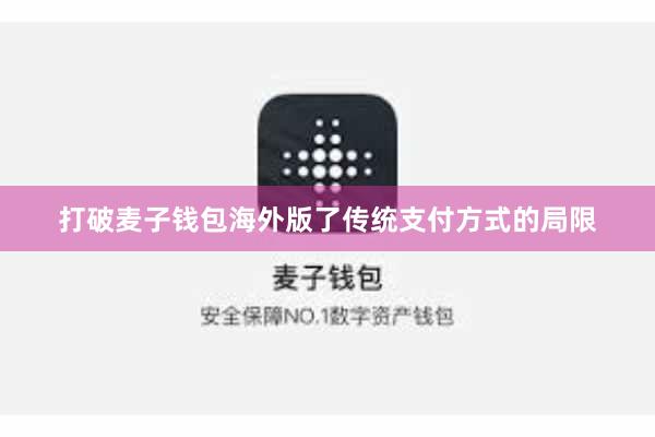 打破麦子钱包海外版了传统支付方式的局限