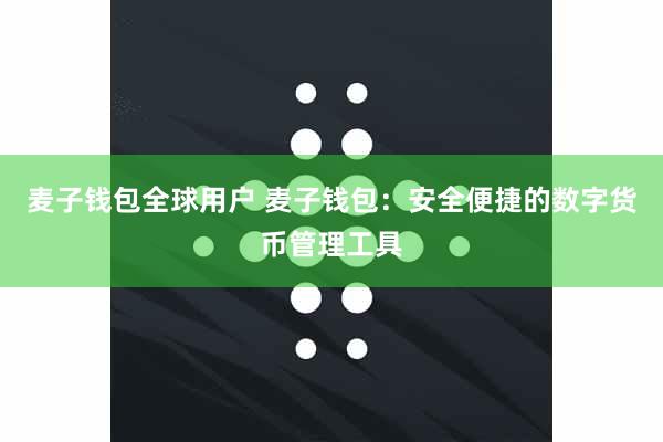 麦子钱包全球用户 麦子钱包：安全便捷的数字货币管理工具