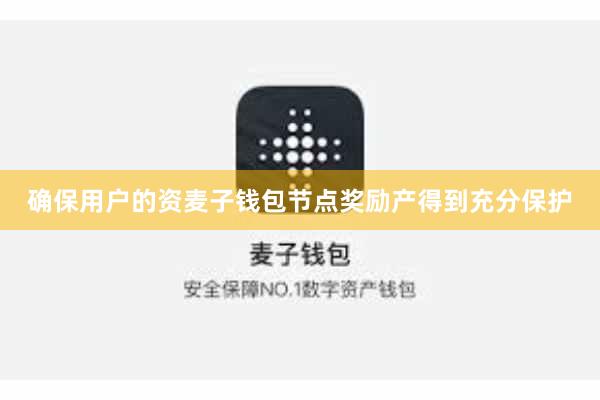 确保用户的资麦子钱包节点奖励产得到充分保护