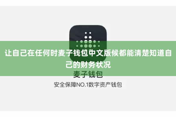 让自己在任何时麦子钱包中文版候都能清楚知道自己的财务状况