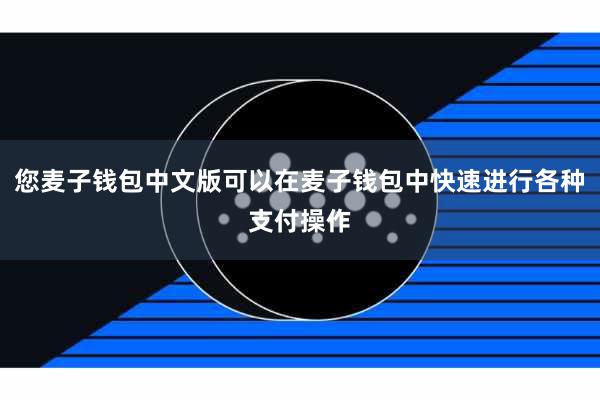 您麦子钱包中文版可以在麦子钱包中快速进行各种支付操作