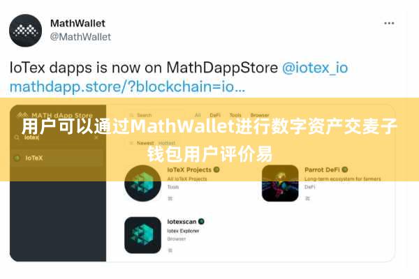 用户可以通过MathWallet进行数字资产交麦子钱包用户评价易