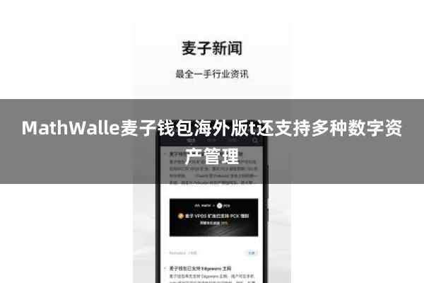 MathWalle麦子钱包海外版t还支持多种数字资产管理